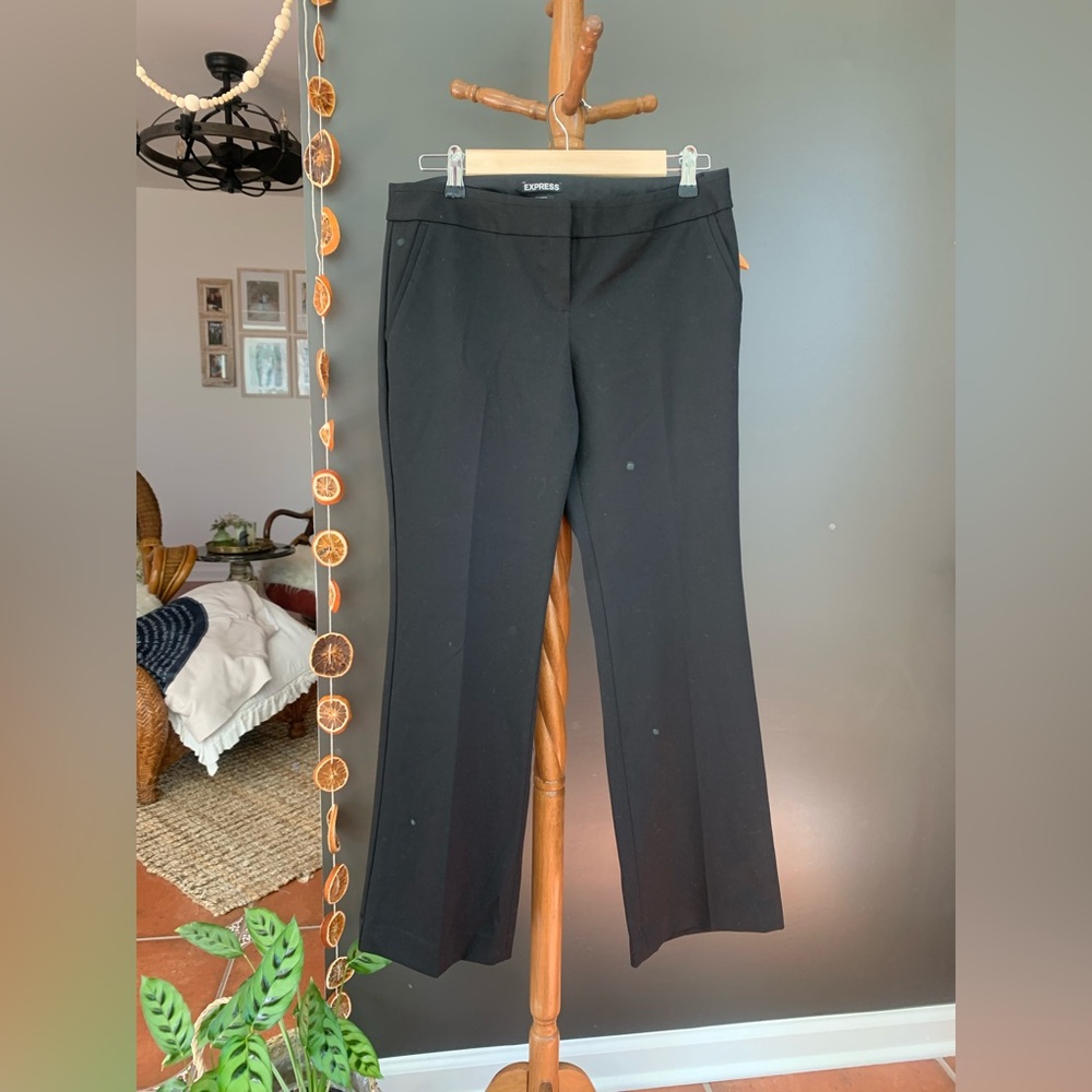 Express Women's Black Boot Cut Stretch Dress Pants